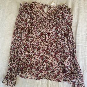 Sezane floral blouse